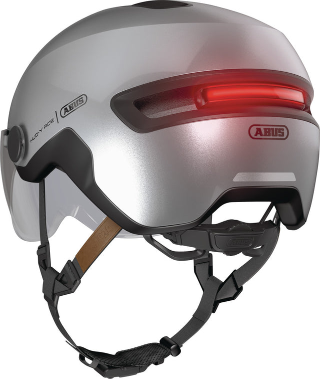 Abus HUD-Y ACE gleam silver cykelhjelm