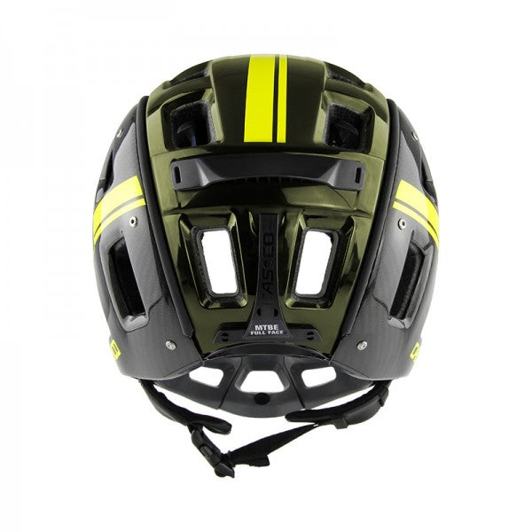 Casco MTBE Full Face Carbon neon - Cykelhjelm