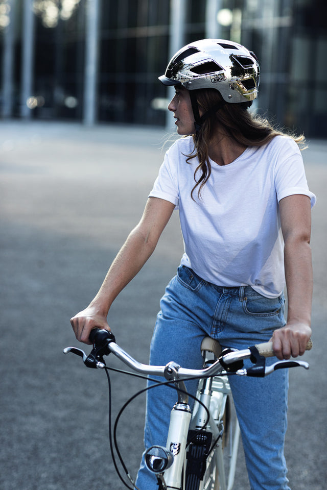 Abus Hyban 2.0 chrome rosé - Cykelhjelm