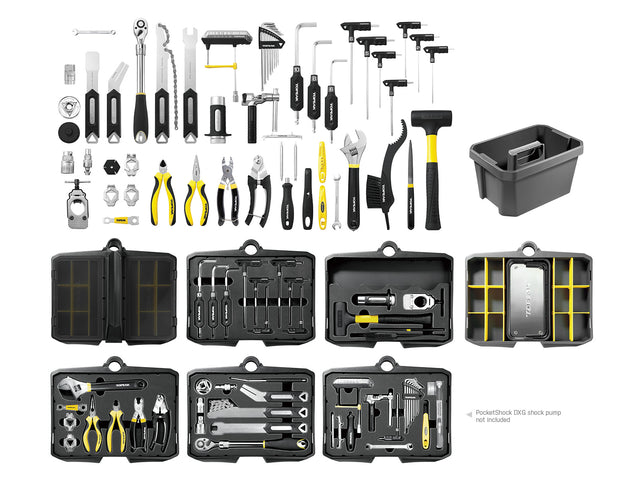 Topeak PrepStation Pro med alle 55 værktøjer