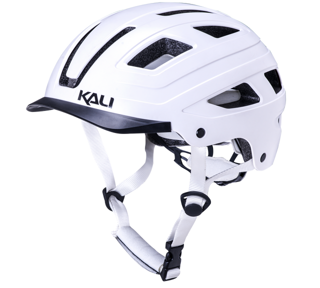 Kali Cruz i Hvid Mat- Cykelhjelm