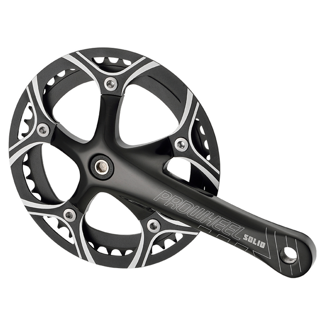 Mixbike Kranksæt Solid 46T 170mm 3/32” Alu Sort – billede 1