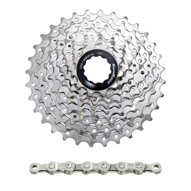 Sunrace sampak 9-speed kassette og kæde