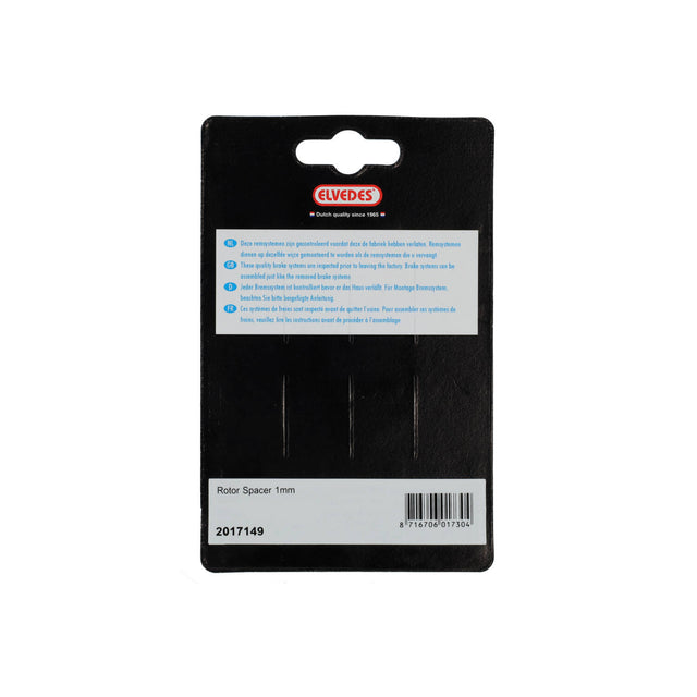 Elvedes Shim ekstra skive 1,0mm 1stk – billede 3