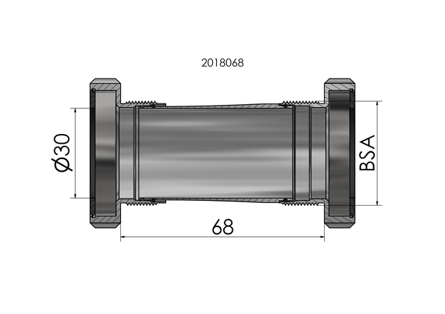 Elvedes Krankboks ThreadFit BSA IB30 – billede 4