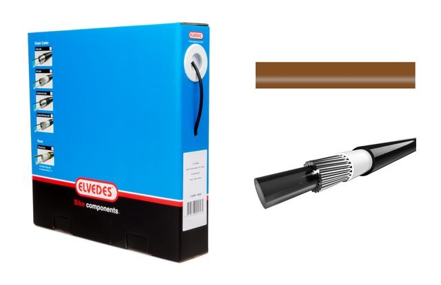 Elvedes Gearstrømpe Ø4,2mm 10m Brun inkl. liner – billede 1