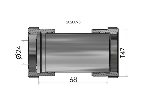 Krankboks ThreadFit Shimano 68/24mm – billede 4