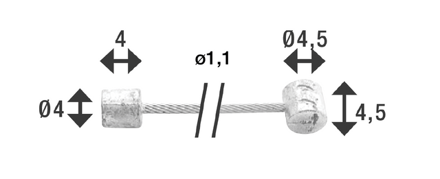 Elvedes Gearwire Ø1,1/3000mm ø4×4 & ø4,5×4,5mm – billede 5