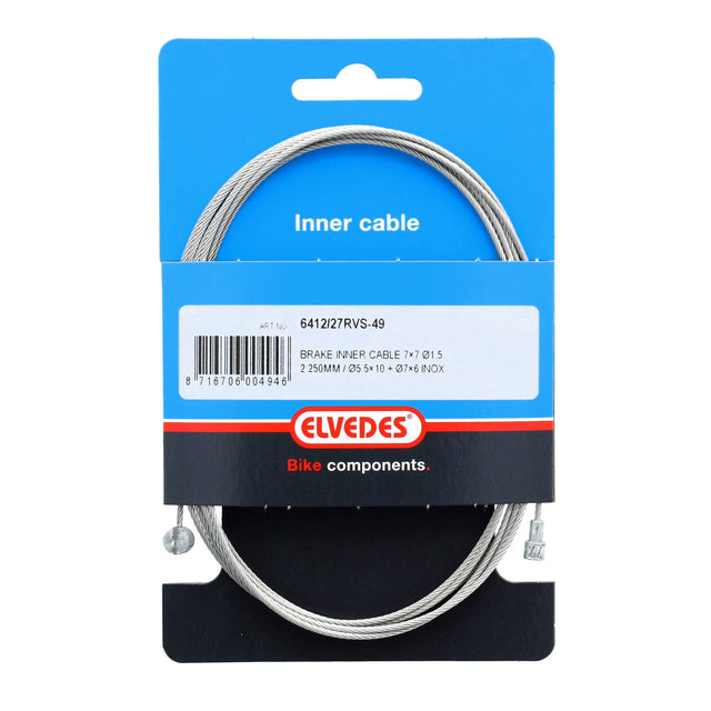 Elvedes Bremsewire 1×49 ø1,5/2250mm ø5,5×10 & ø7×6mm – billede 3
