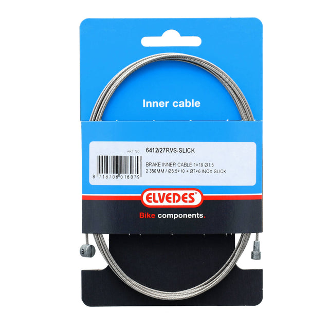 Elvedes Bremsewire 1×19 ø1,5/2250mm ø5,5×10 & ø7×6mm Slick – billede 3