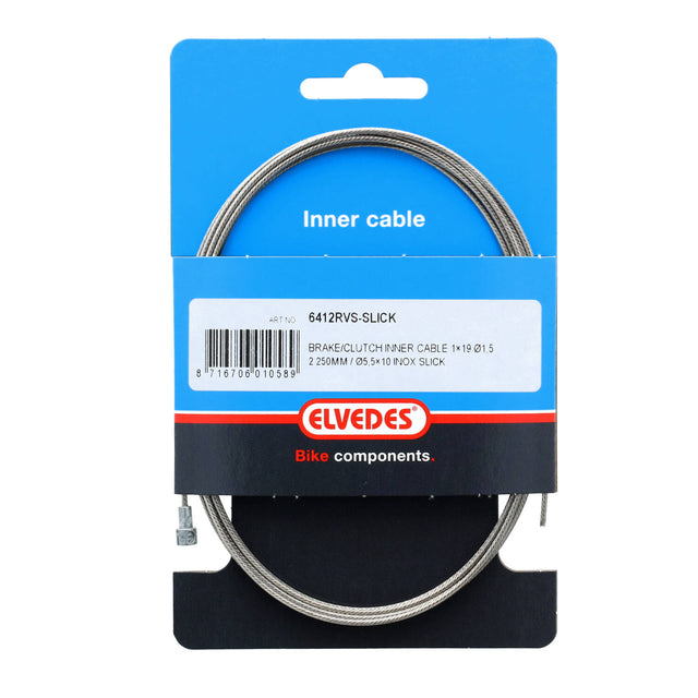 Elvedes Bremsewire 1×19 ø1,5/2250mm ø5,5×10 Slick – billede 3