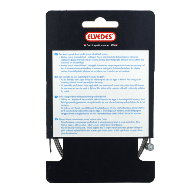 Elvedes Bremsewire 1×19 ø1,5/2000mm ø7×6mm Slick – billede 4