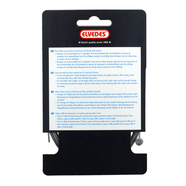 Elvedes Bremsewire 1×19 ø1,5/2250mm ø7×6mm Slick – billede 4