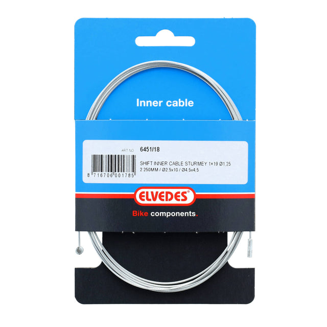 Elvedes Gearwire 1×19 ø1,1/2250mm ø2,5×10 & ø4,5×4,5 Galv – billede 3