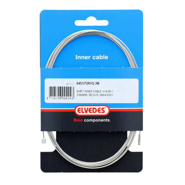 Elvedes Gearwire 1×19 ø1,1/3000mm ø2,5×10 & ø4×4mm – billede 3