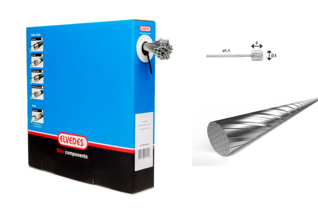 Elvedes Gearwire Boks 1×49 ø1,1/2250mm ø4×4mm 50stk Slick – billede 1
