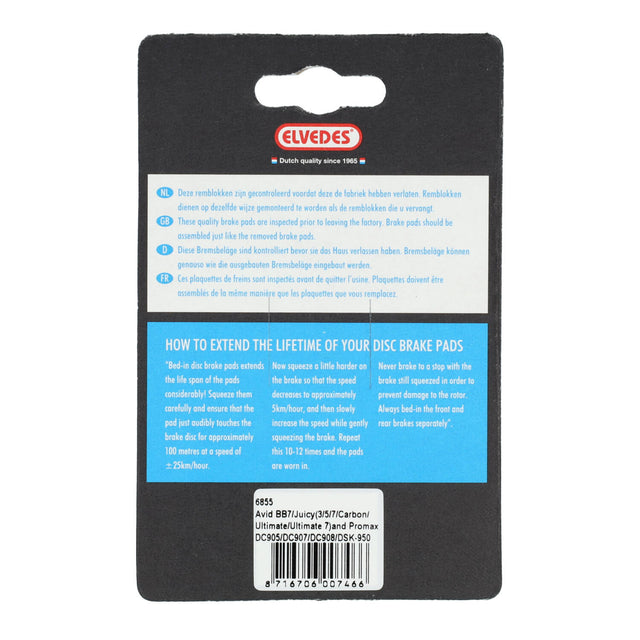 Elvedes Bremsesko Organic Avid, 1sæt – billede 4