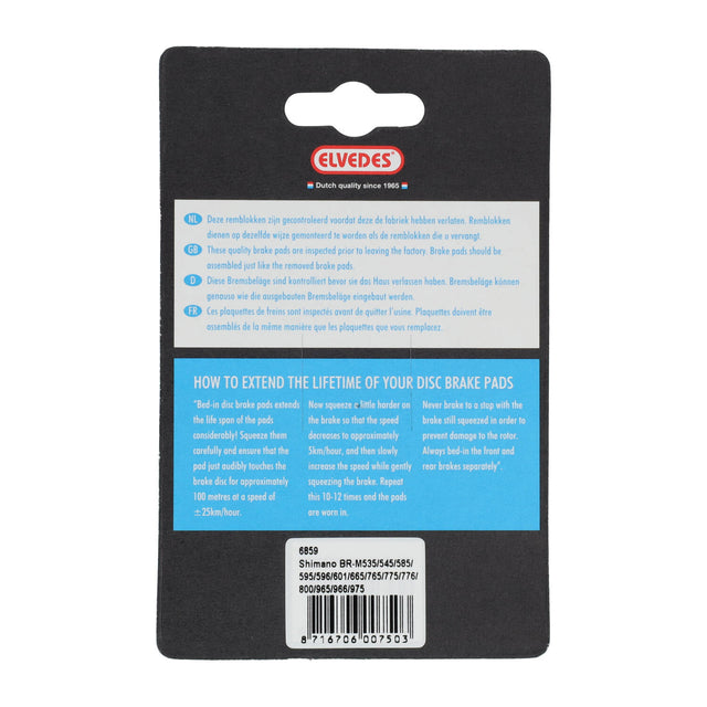 Elvedes Bremsesko Organic Shimano, 1sæt – billede 4
