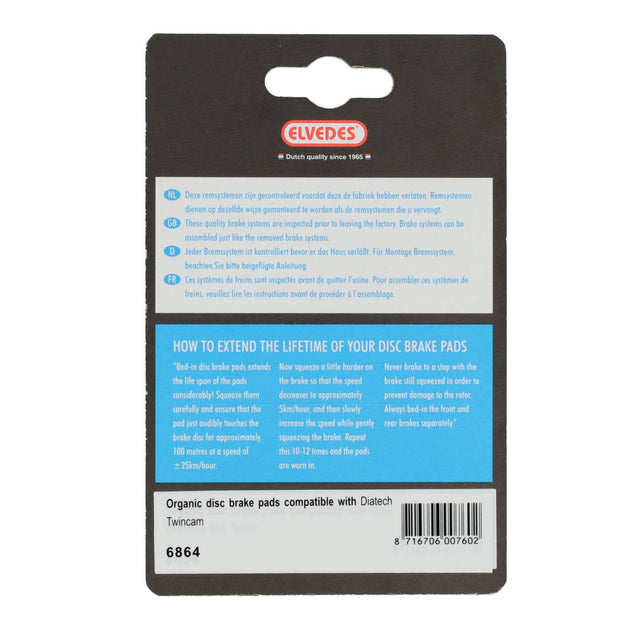 Elvedes Bremsesko Organic Diatech, 1sæt – billede 4