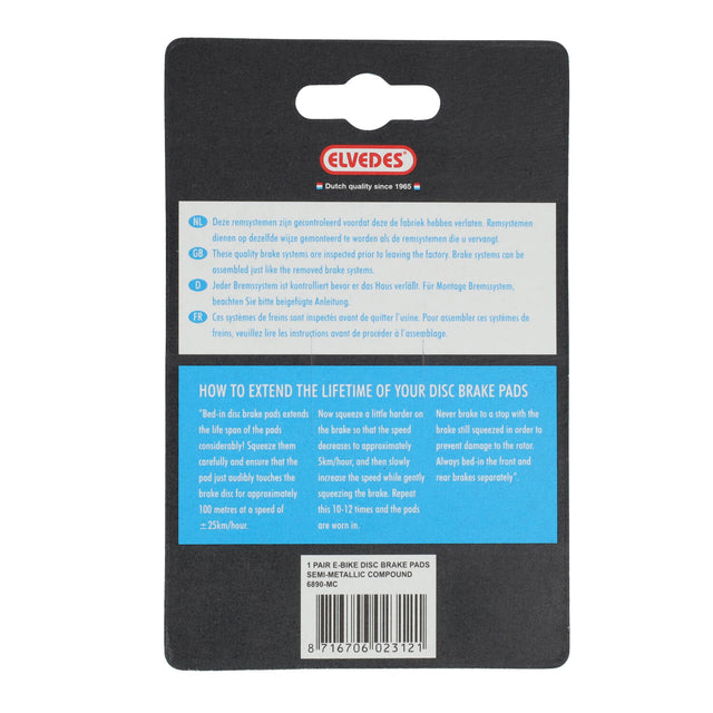 Elvedes Bremsesko Metallic Carbon Elvedes, 1sæt – billede 4