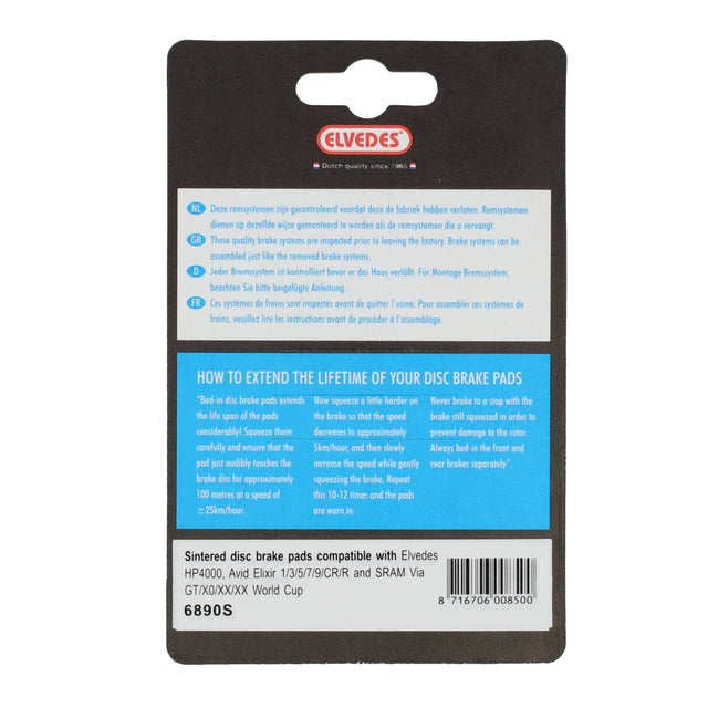 Elvedes Bremsesko Sintered Avid, 1sæt – billede 4
