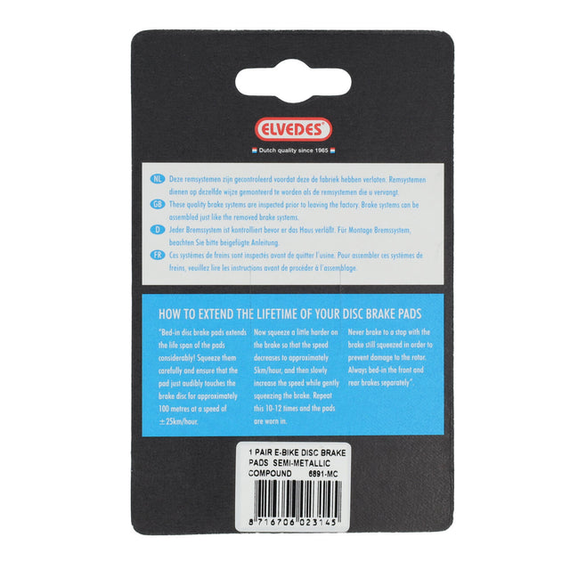 Elvedes Bremsesko Metallic Carbon Shimano, 1sæt – billede 4