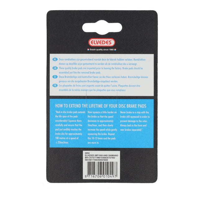 Elvedes Bremsesko Organic Shimano, 1sæt – billede 4