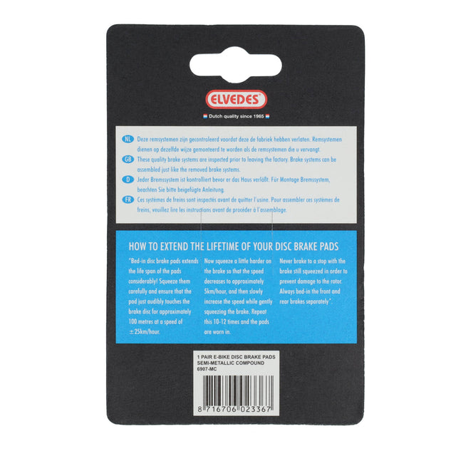 Elvedes Bremsesko Metallic Carbon Shimano, 1sæt – billede 4