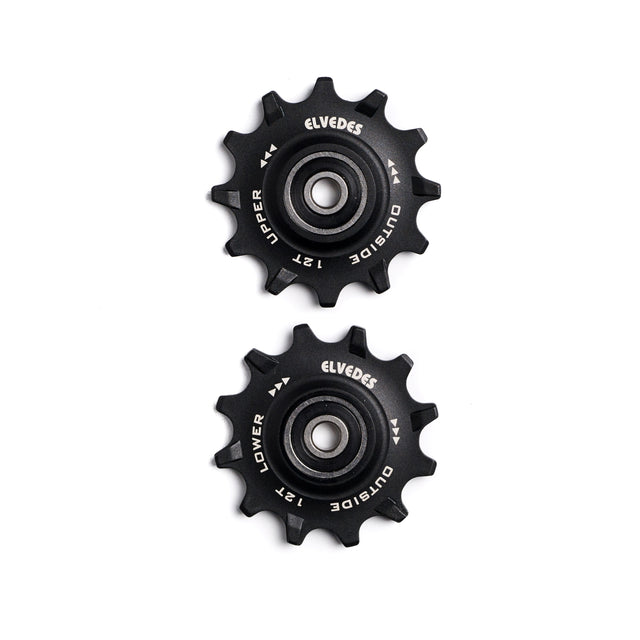 Elvedes Pulleyhjul 2×12T Lukkede lejer Smal/Bred – billede 3