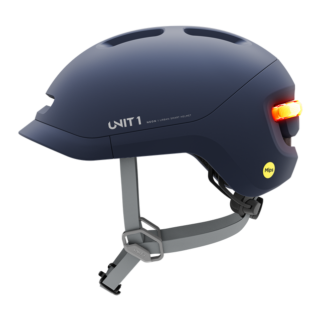 Unit1 NEON Mips Smart Helmet Steel Blue 55-59/M – billede 2