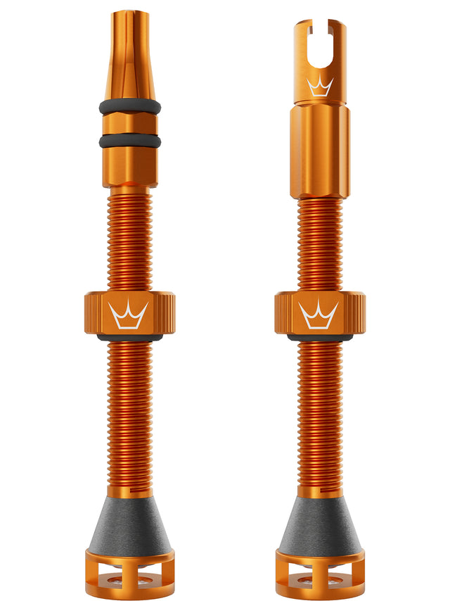 Peaty's Holeshot Fast Flow Valves 60mm Mango – billede 1