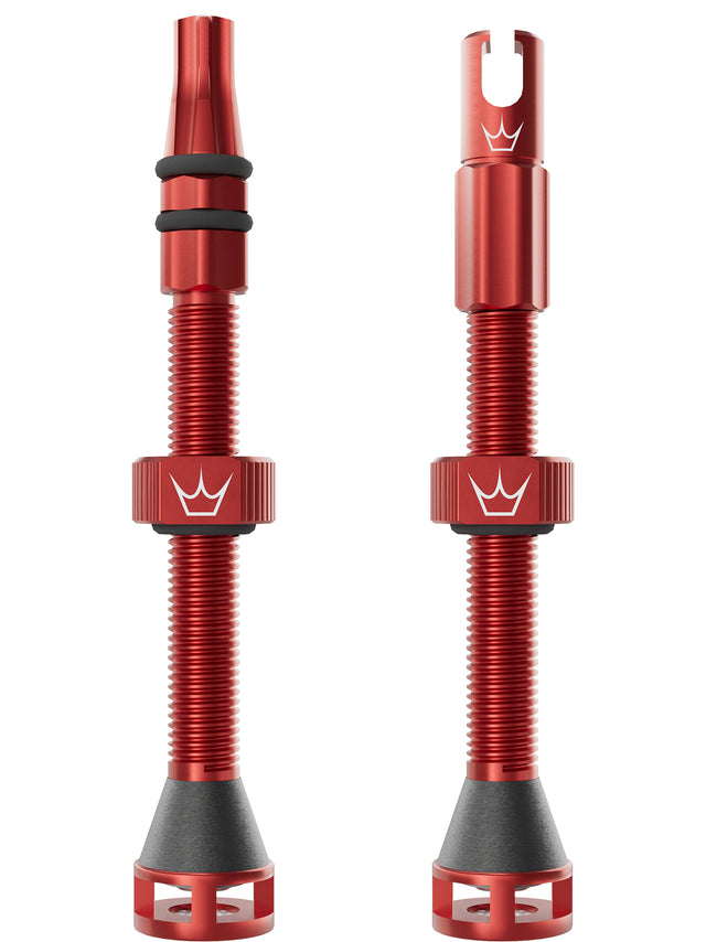 Peaty's Holeshot Fast Flow Valves 60mm Red – billede 1