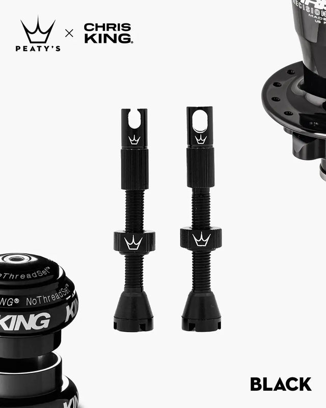 Peaty's x Chris King MK2 tubeless ventiler i farven Black (sort)