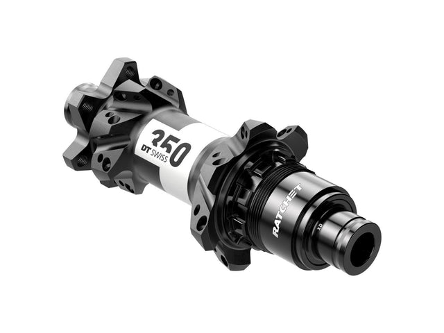 DT Swiss 350 baghjulsnav, 6-bolt, 12x148 mm, SRAM XD, 28 huller, sort – billede 1
