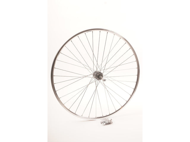 Connect baghjul 700c med Shimano 1-gear-nav og fodbremse, sølv fælg – billede 1