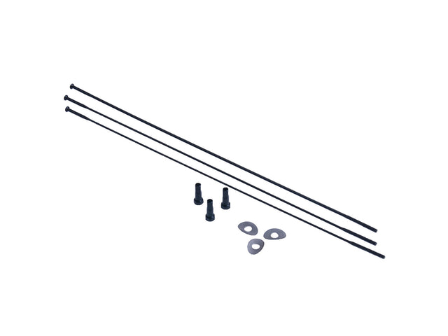 ZIPP CX-Sprint eger, 258 mm, sort, 3 stk. inkl. nipler og skiver, til ZIPP-hjul med 77/177 nav – billede 1