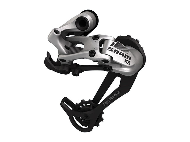 SRAM X5 bagskifter 9 speed, langt bur, sølv – billede 1