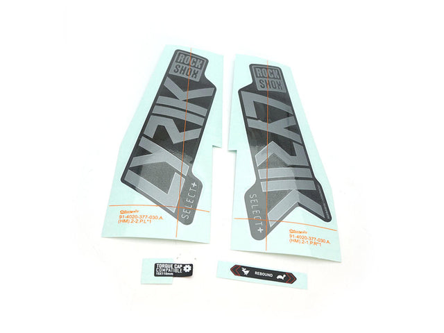 RockShox mærkater til Lyrik Select+, 27,5/29", Polar Ink, til Diffusion Black gaffel – billede 1