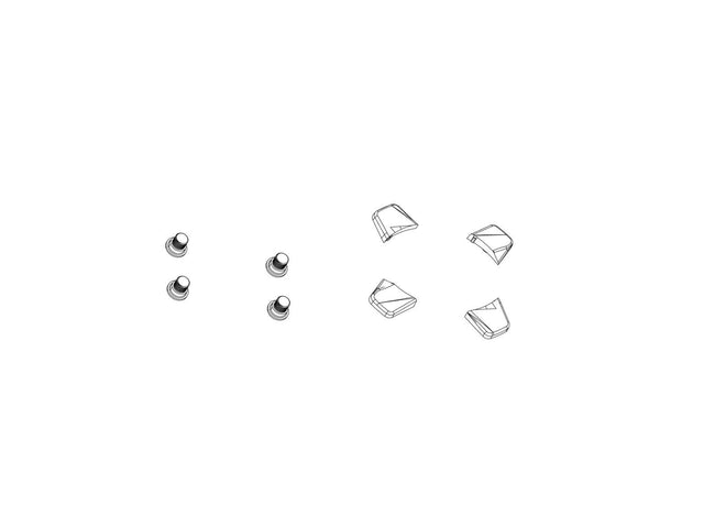 SRAM klingeboltsæt 4x2, M8x4,75 x 8,75, stål, til 94/107 BCD, sort – billede 1