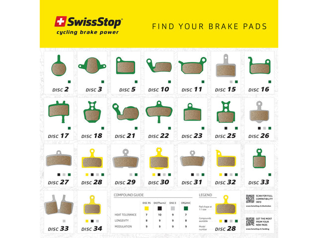SwissStop plakat Disc 364 x 364 mm sort/gul – billede 1