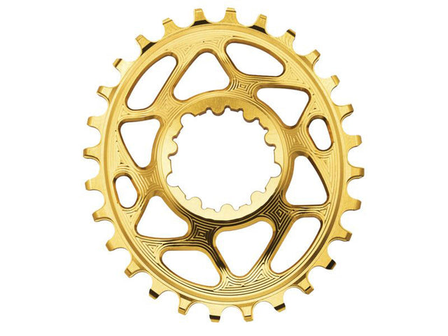 absoluteBLACK oval klinge 30T, Direct Mount til Shimano XTR M9100, guld – billede 1