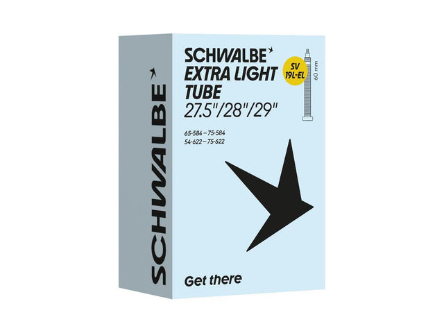 Schwalbe SV19L-EL EXTRA LIGHT cykelslange ETRTO 54-75x584-622 racerventil 60 mm – billede 1