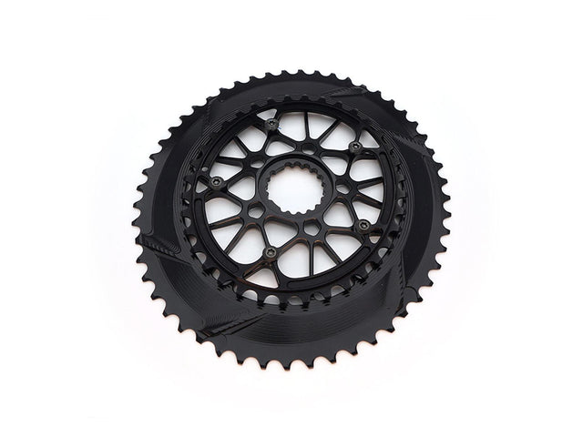 absoluteBLACK oval SpideRing-klingesæt 52/36T, Direct Mount til Cannondale, sort – billede 1