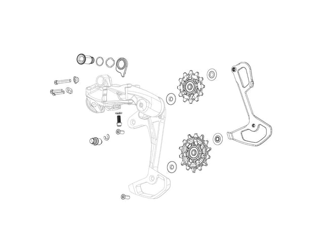 SRAM bur-sæt til Rival XPLR AXS E1 bagskifter, komplet – billede 1