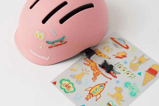 Thousand Småbørn - Plys Pink Cykelhjelm