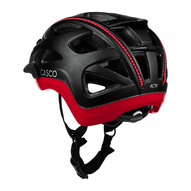 Casco ACTIV2 black structure red - Cykelhjelm