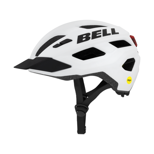 Bell Kick LED Mips i hvid - Cykelhjelm