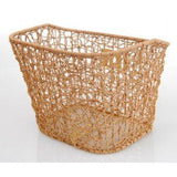 Cykelkurv For Lysebrun, fastmontering plast Rattan Nest m/bøjle og beslag.