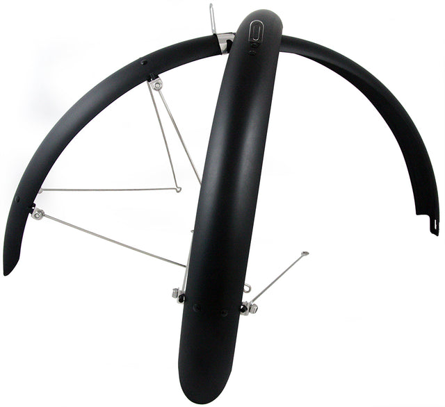 Mixbike Skærmsæt 700c 55mm Matsort Rustfrit Tilbehør – billede 1