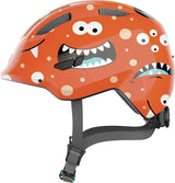 Abus Smiley 3.0 SE orange monster - grønt spænde - børne cykelhjelm